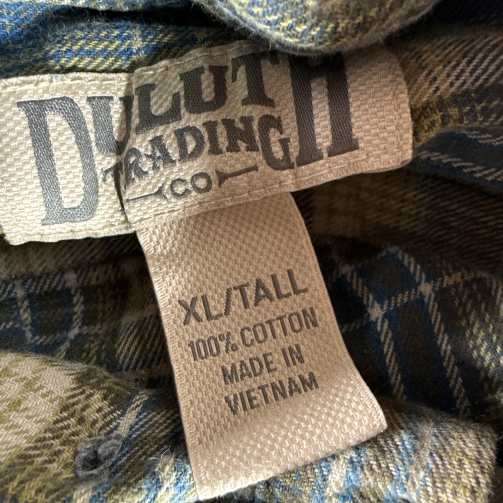 Duluth Shirt Mens XL TALL Free‎ Swingin' Flannel Button Down Plaid Pockets Work - Picture 10 of 14